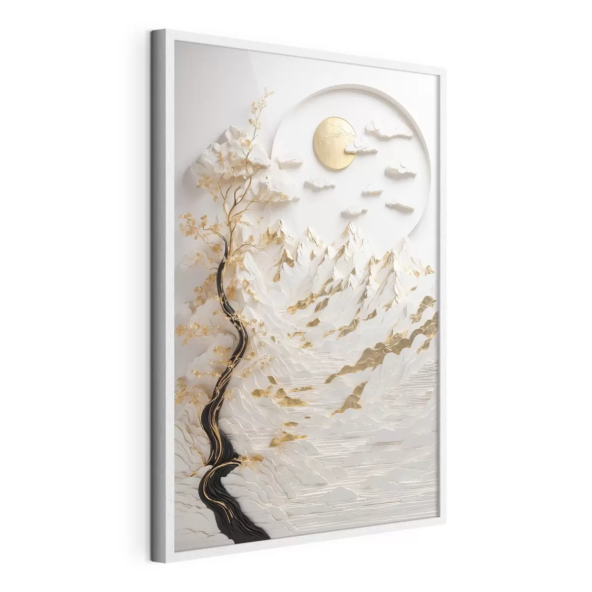 Poster Montañas abstractas y sol f44428