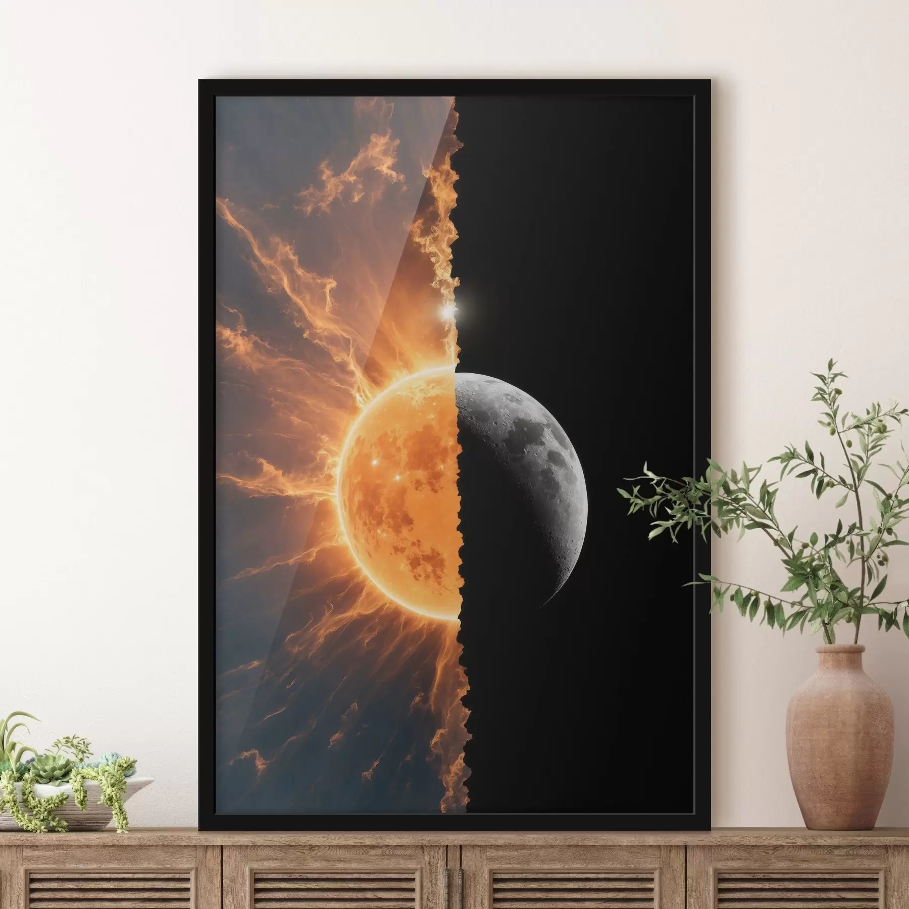 murales de pared Dos fases de la luna f44429