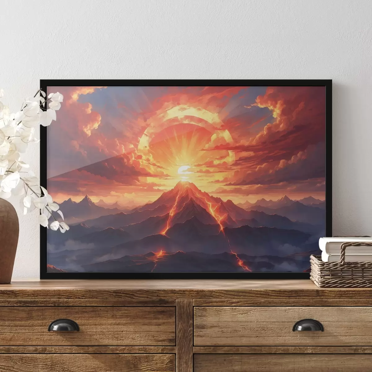 Poster Puesta de sol cerca del volcán f44432