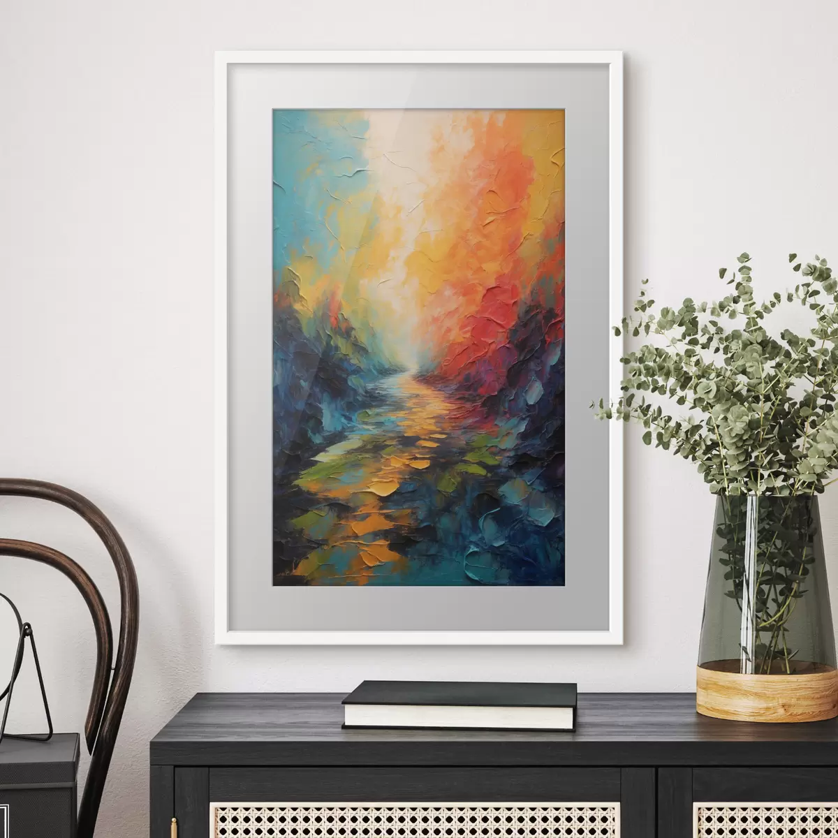 Poster Sendero de color f44441