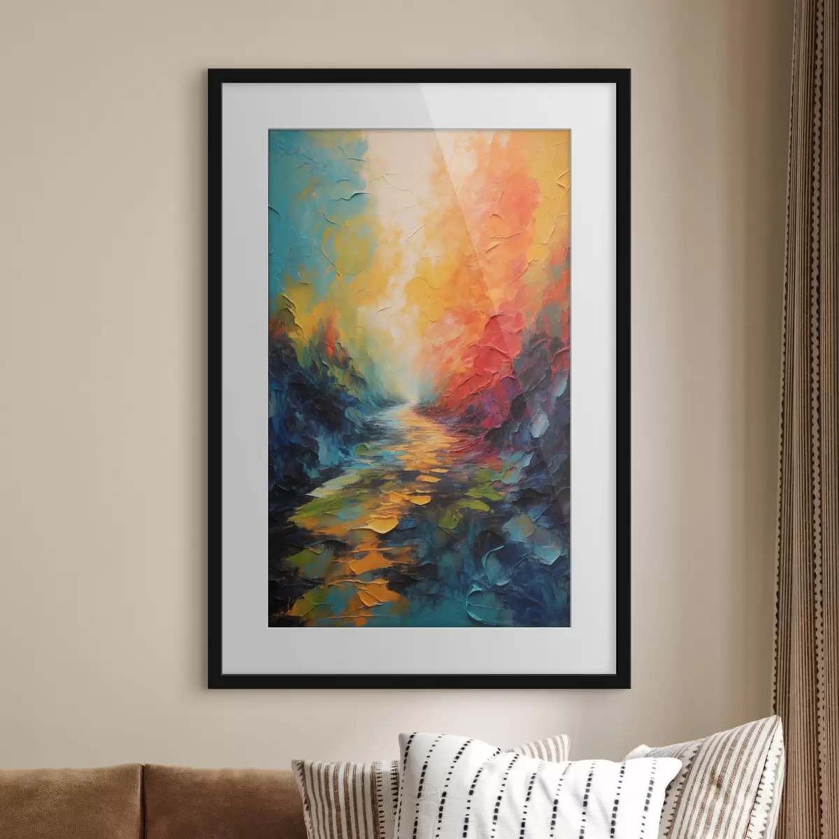 Poster Sendero de color f44441