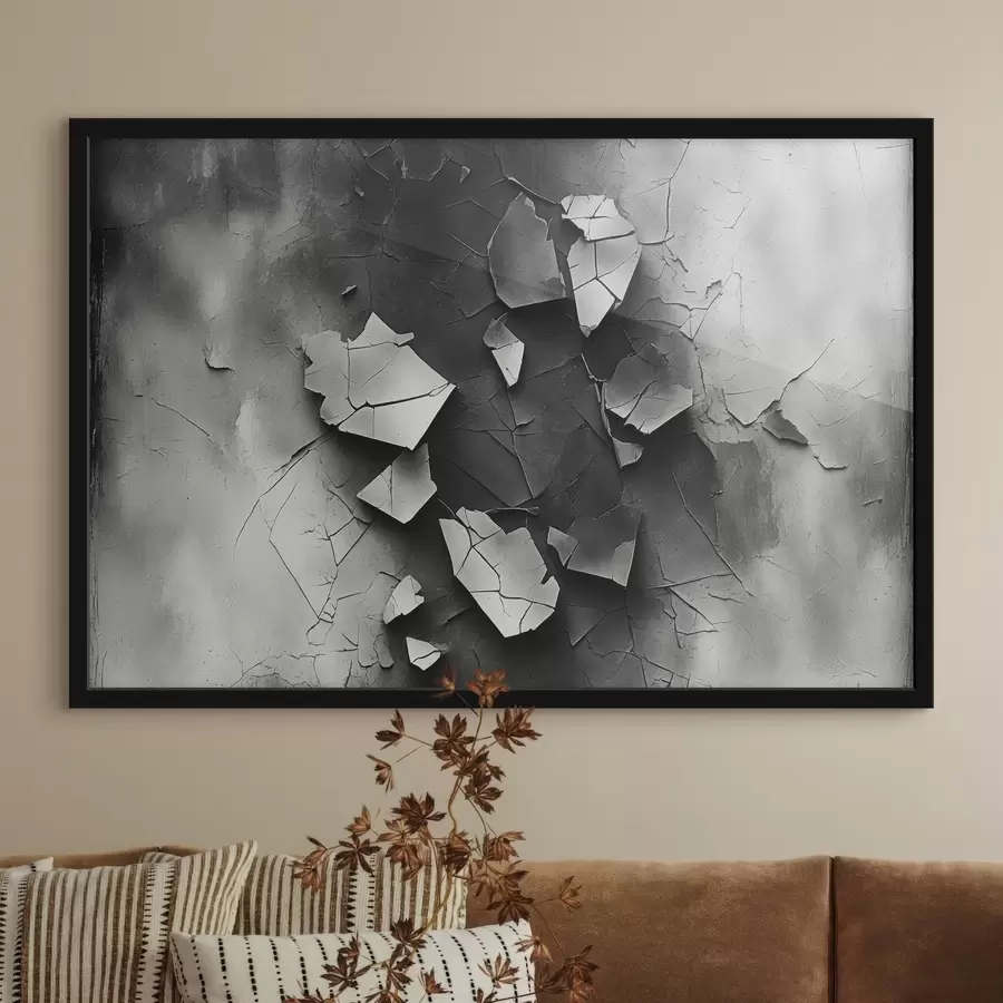 murales de pared Pared antigua en blanco y negro f44450