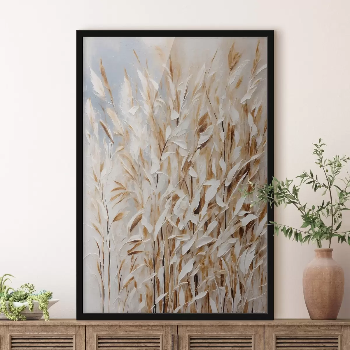 Poster Trigo abstracto en estilo de pintura acrílica f44467