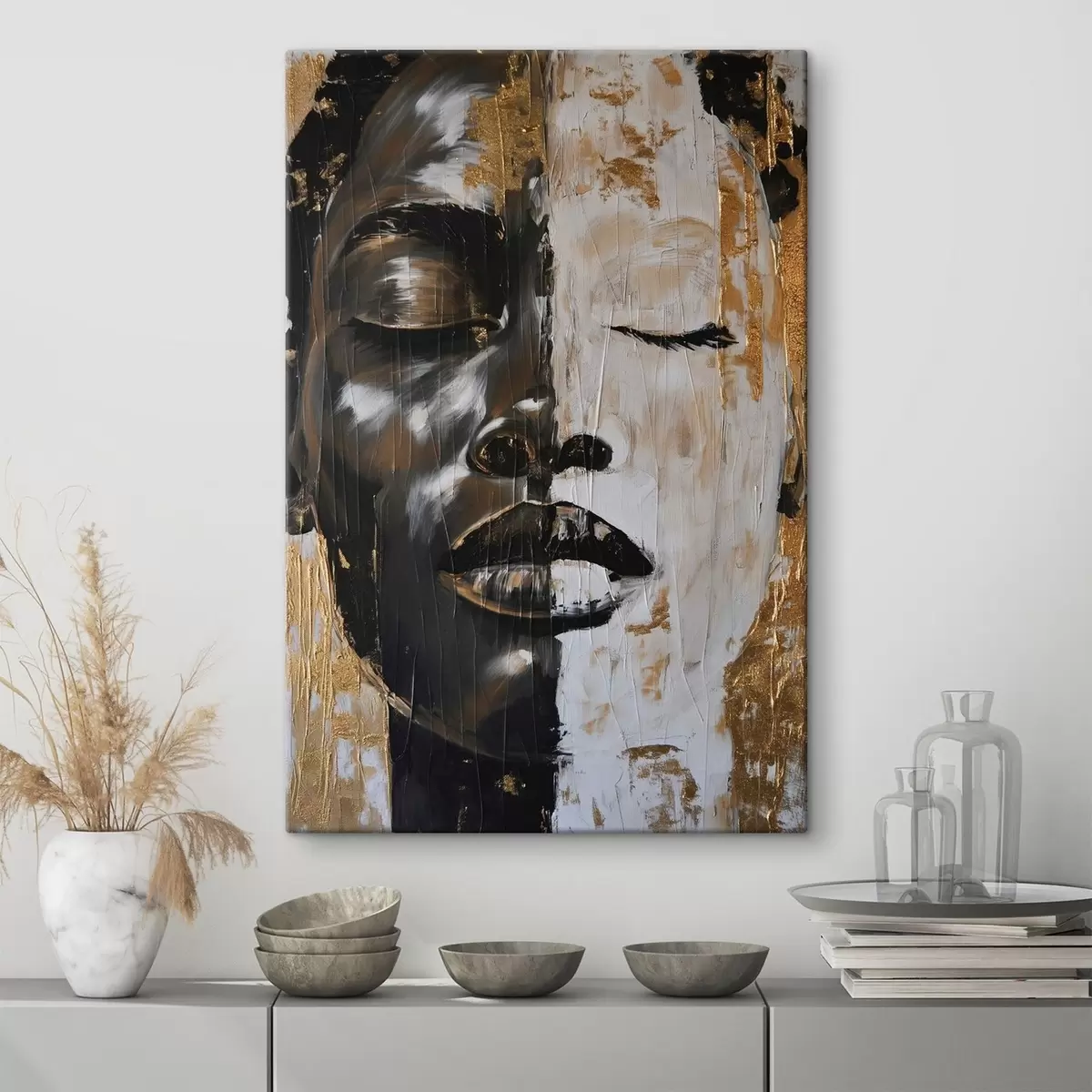 murales de pared Retrato abstracto imitación de pintura s44514