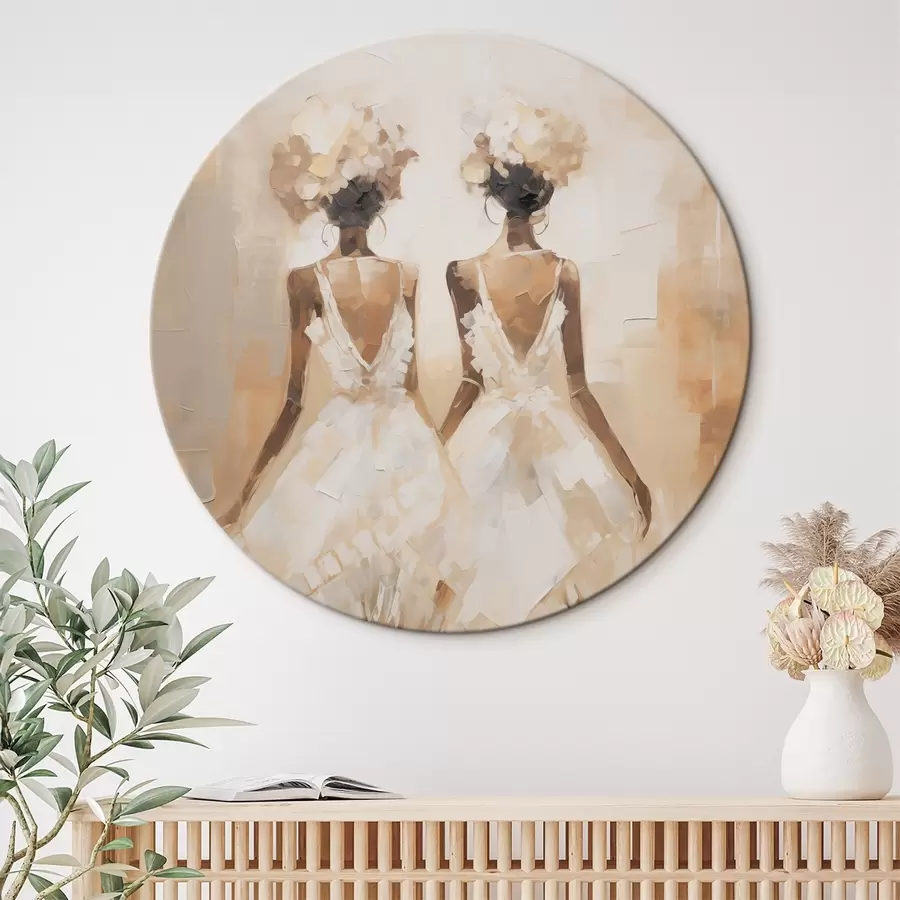 murales de pared Pintura abstracta imitación chica r44517