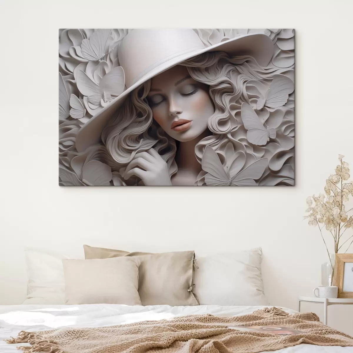 murales de pared Chica con sombrero s44524