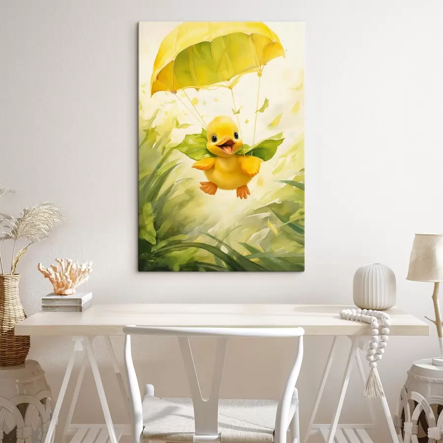 murales de pared Patito con paracaídas s44529