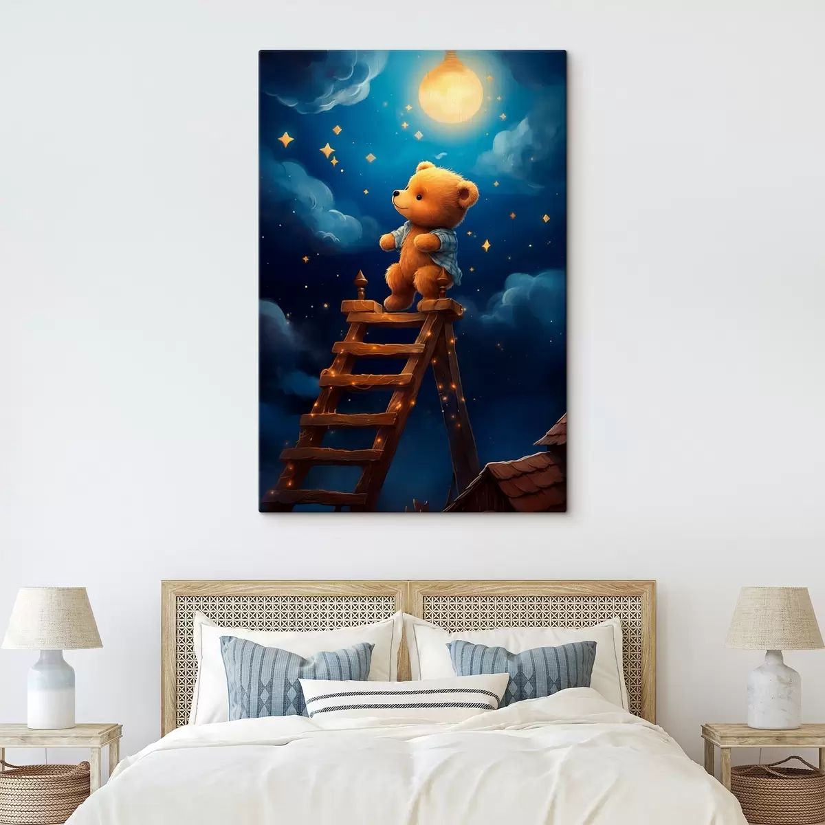 murales de pared El osito de peluche y la luna s44534