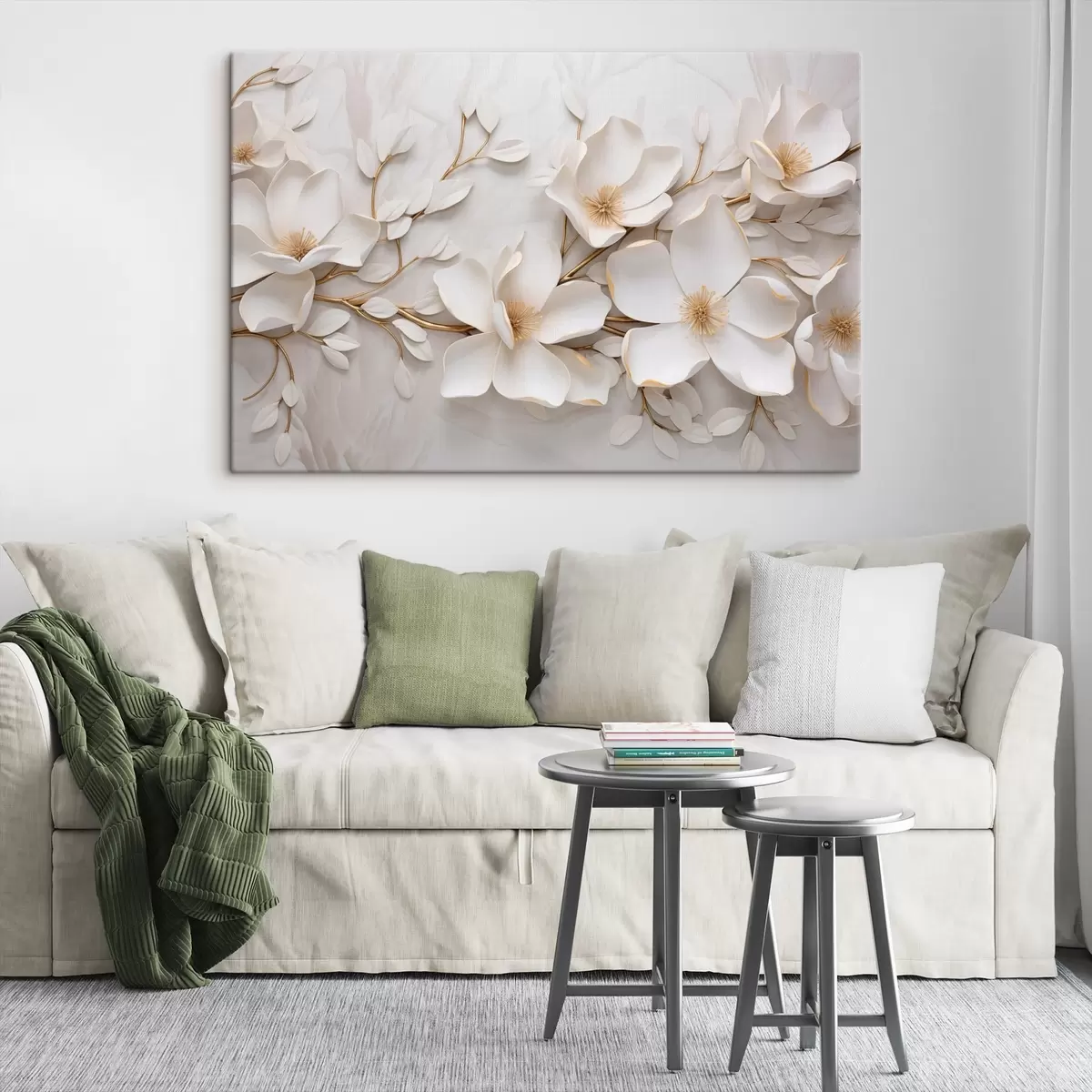 murales de pared Flores blancas s44547