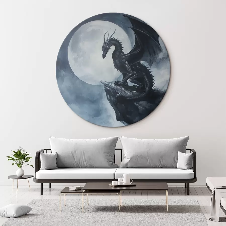 murales de pared Dragón y Luna r44530