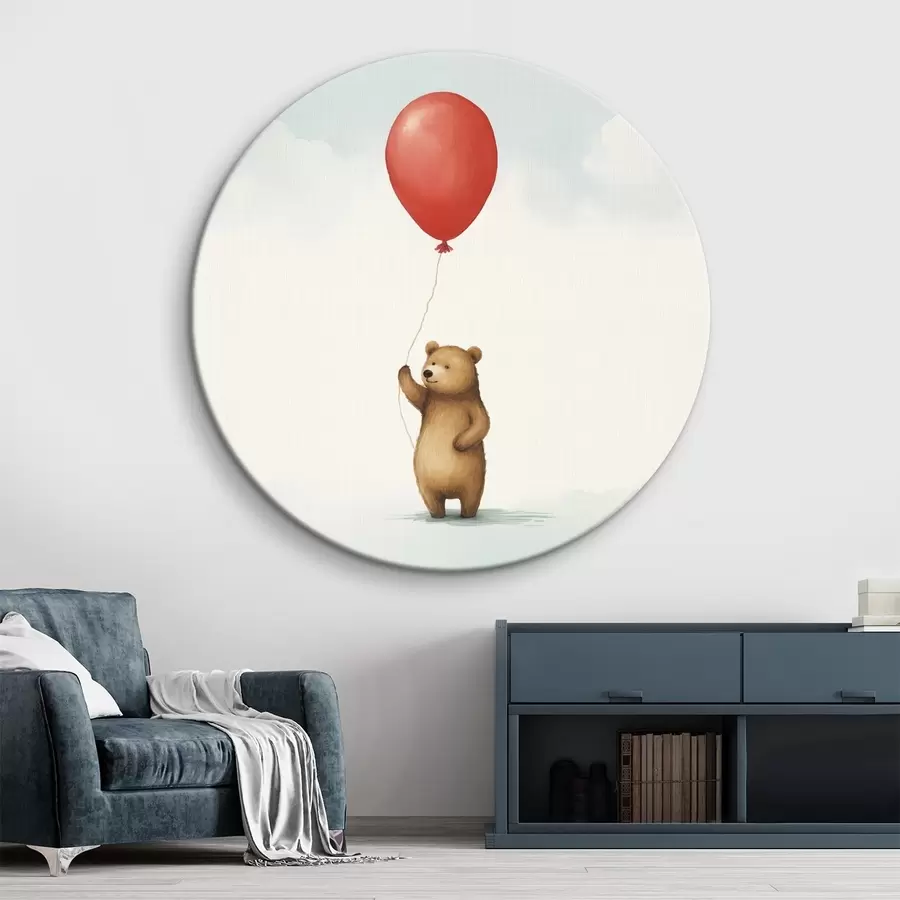 murales de pared Un osito de peluche y un globo r44535