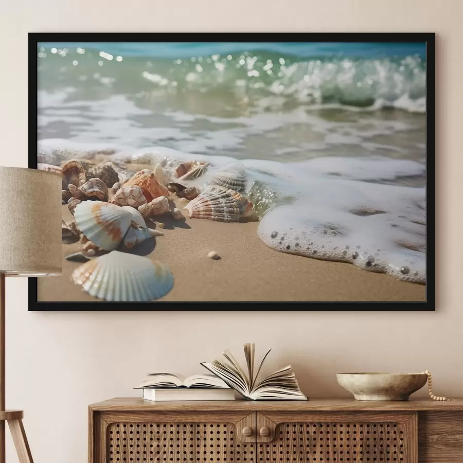 murales de pared Conchas y espuma f44527