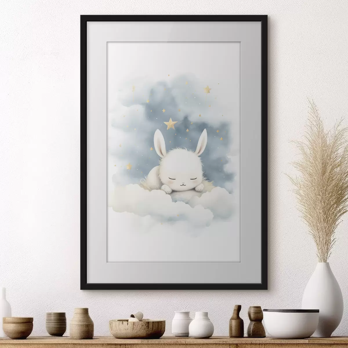 Poster Conejito en las nubes f44536