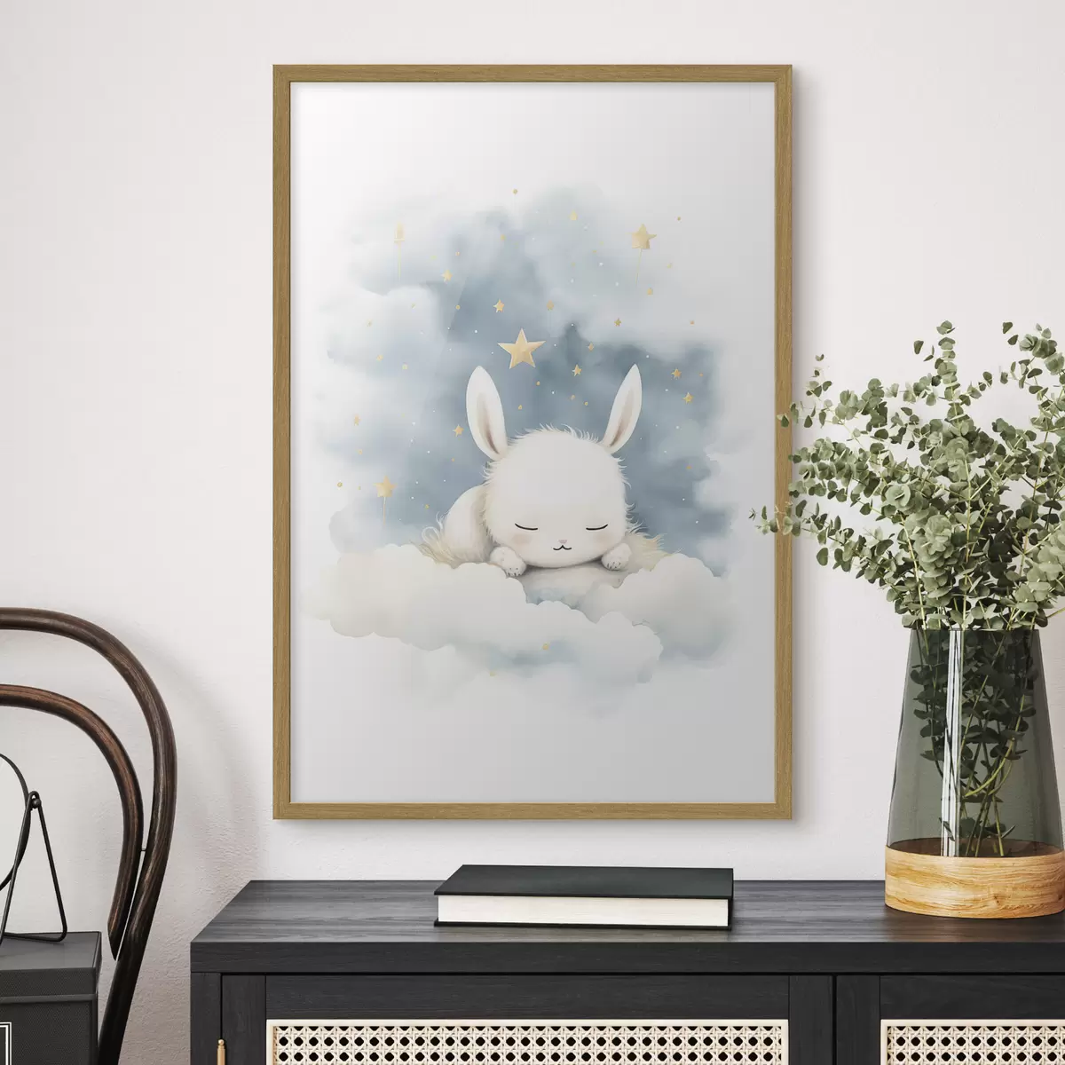Poster Conejito en las nubes f44536