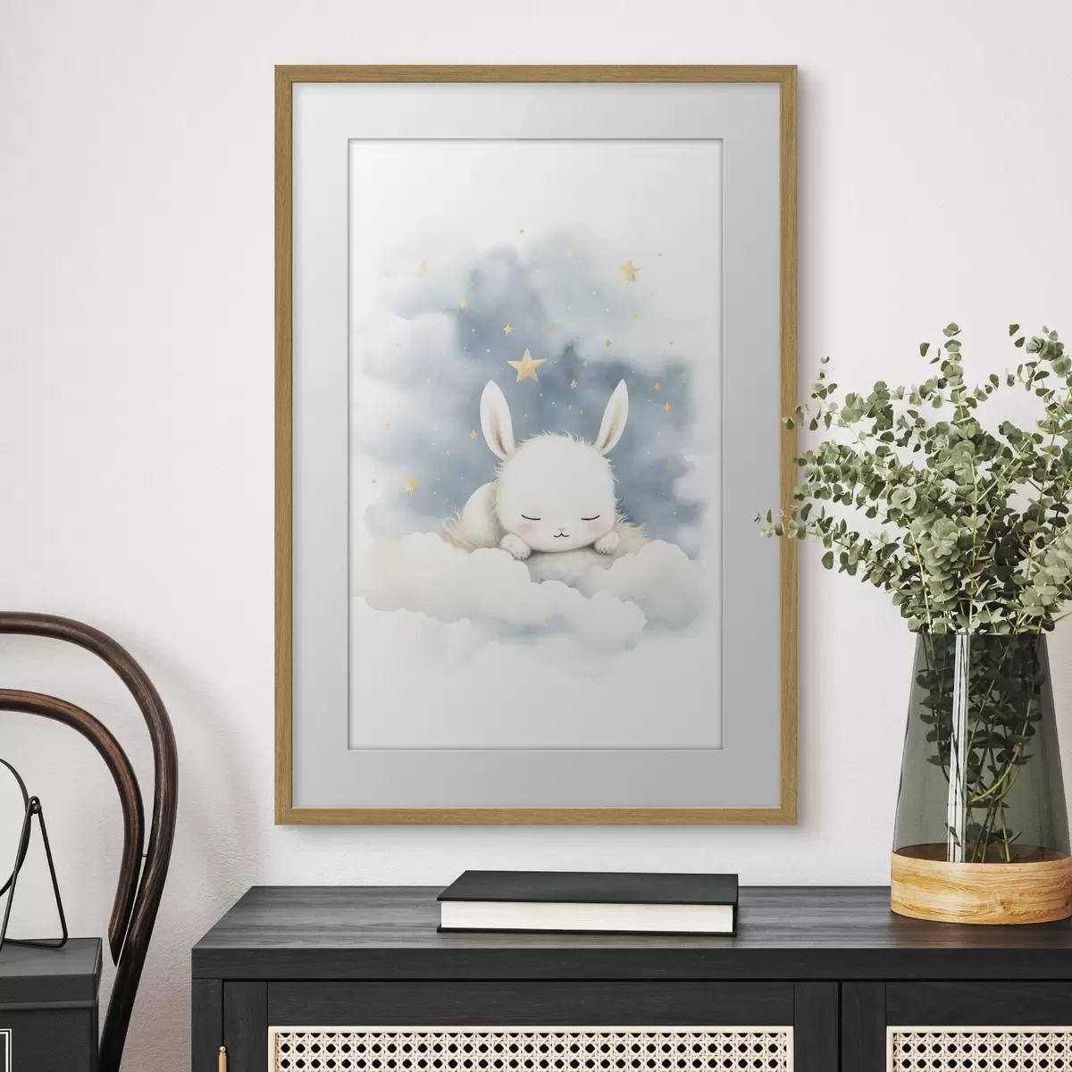 Poster Conejito en las nubes f44536