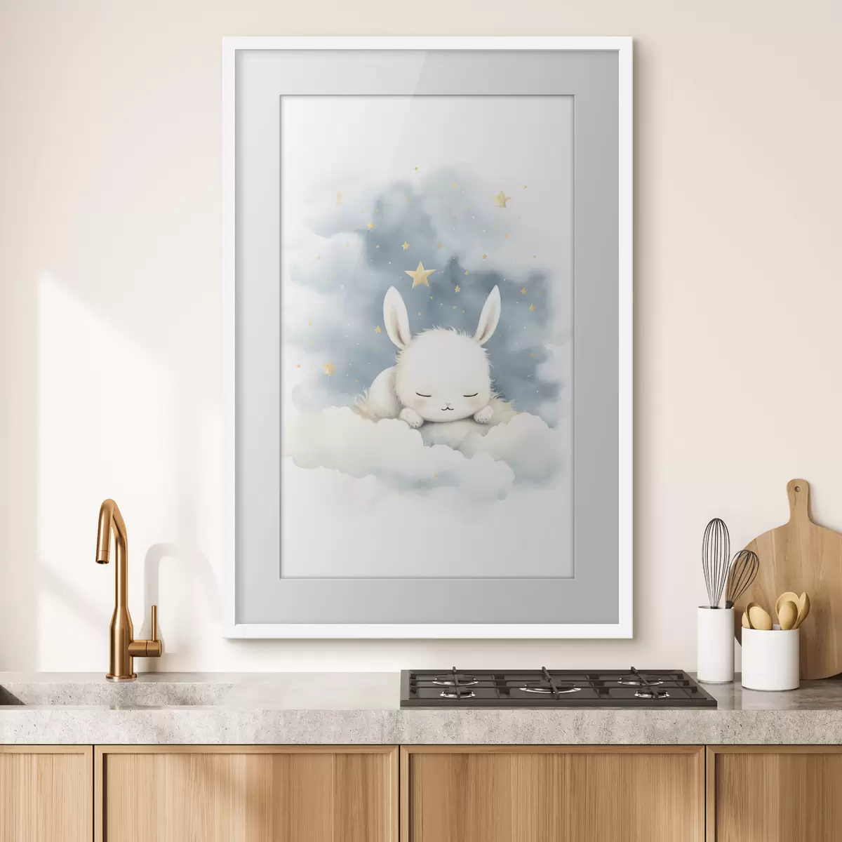 Poster Conejito en las nubes f44536