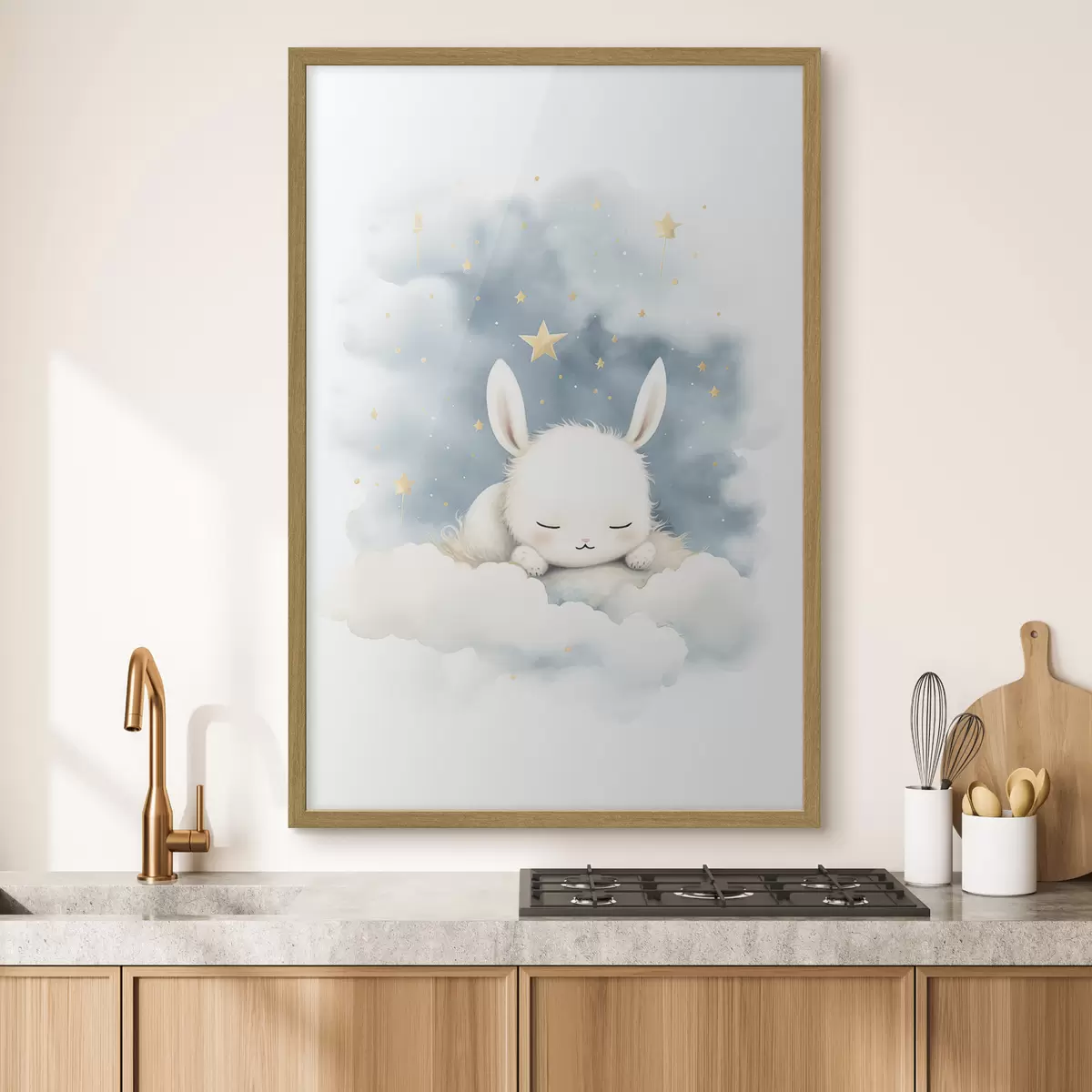 Poster Conejito en las nubes f44536