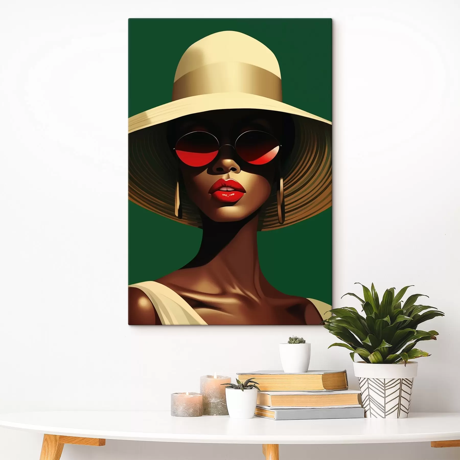 murales de pared Chica con sombrero s44559