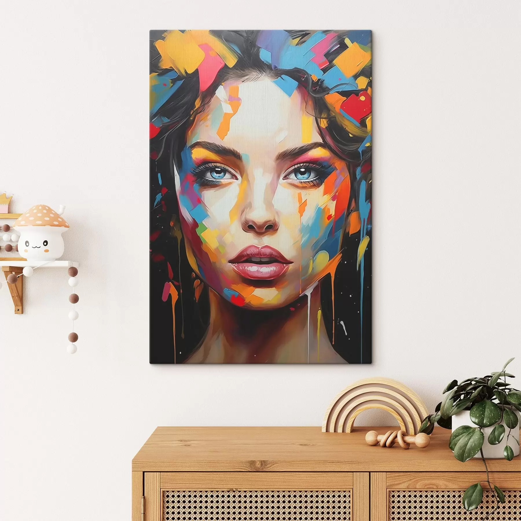 murales de pared Chica en pintura s44566