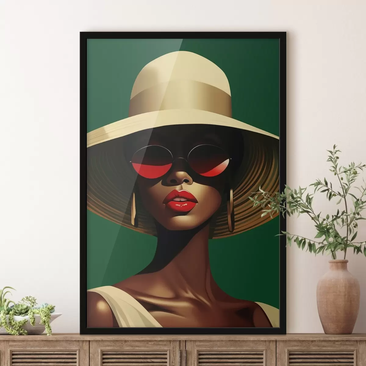 Poster Chica con sombrero f44559