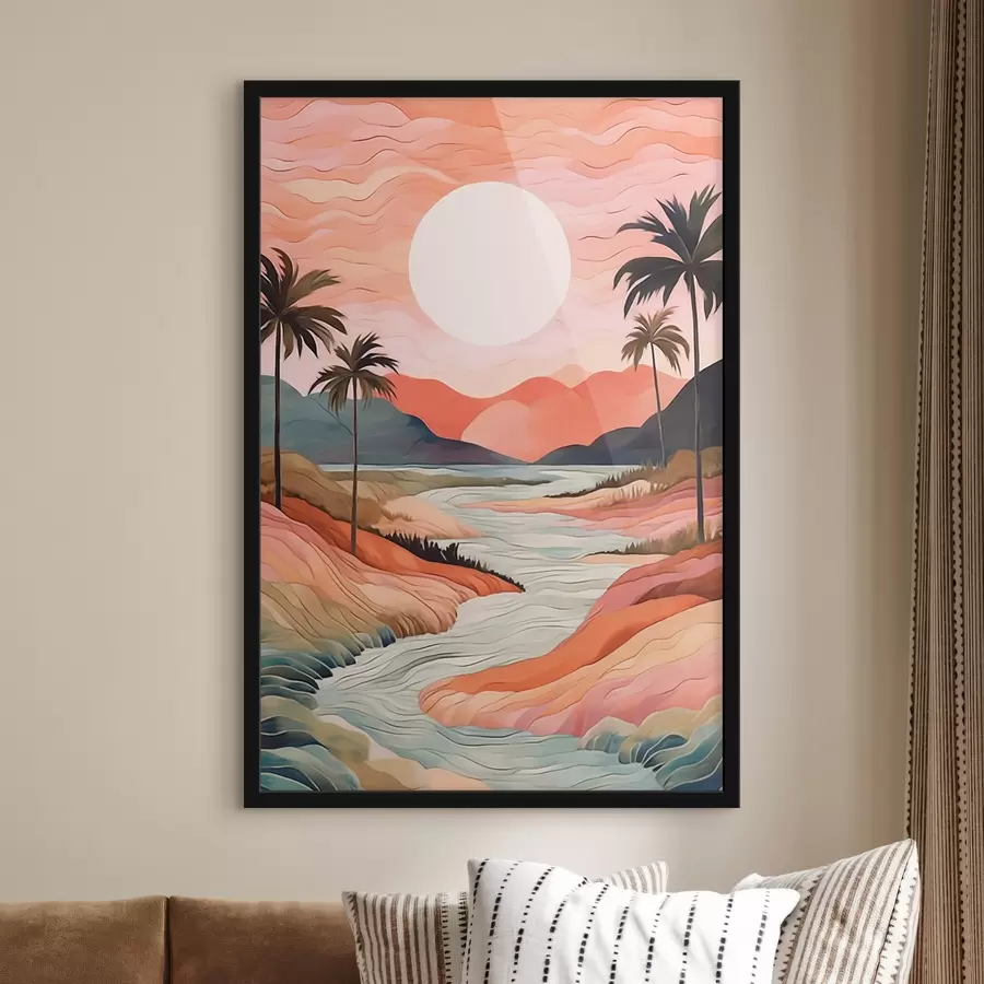 murales de pared Paisaje con río f44568