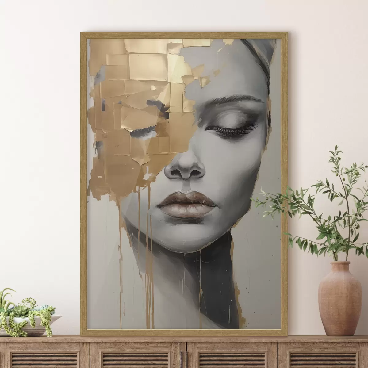 Poster Imagen facial abstracta f44570