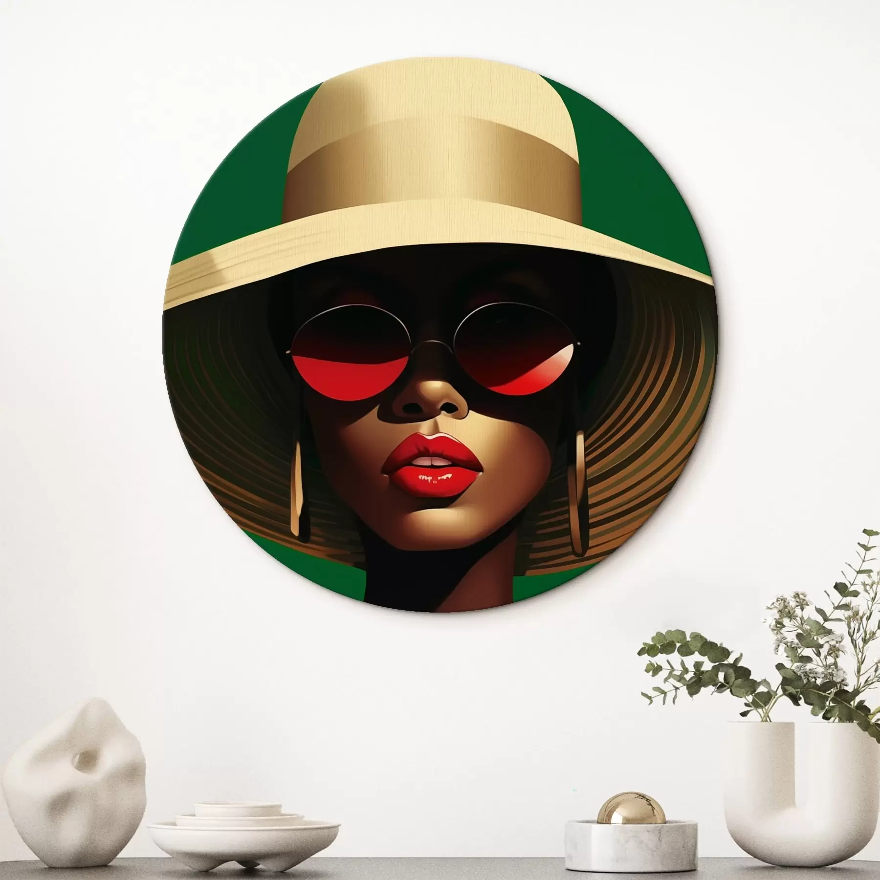 murales de pared Chica con sombrero r44559