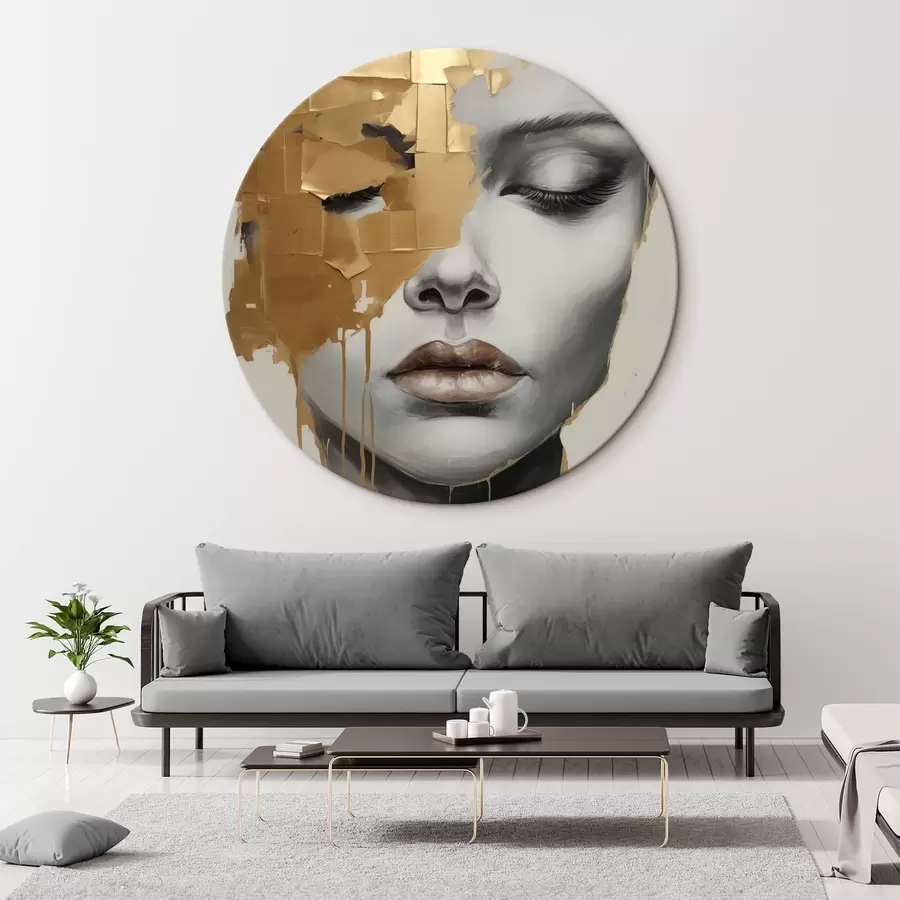 murales de pared Imagen facial abstracta r44570
