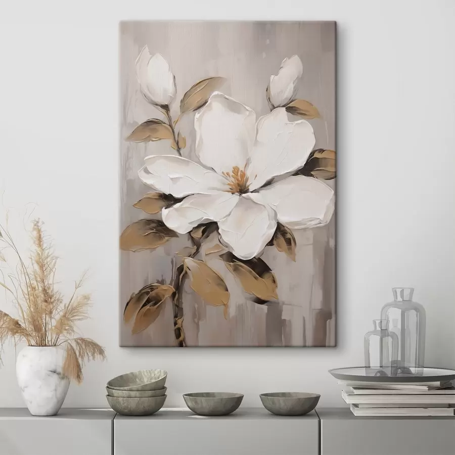 murales de pared Pintura imitación flor grande s44581