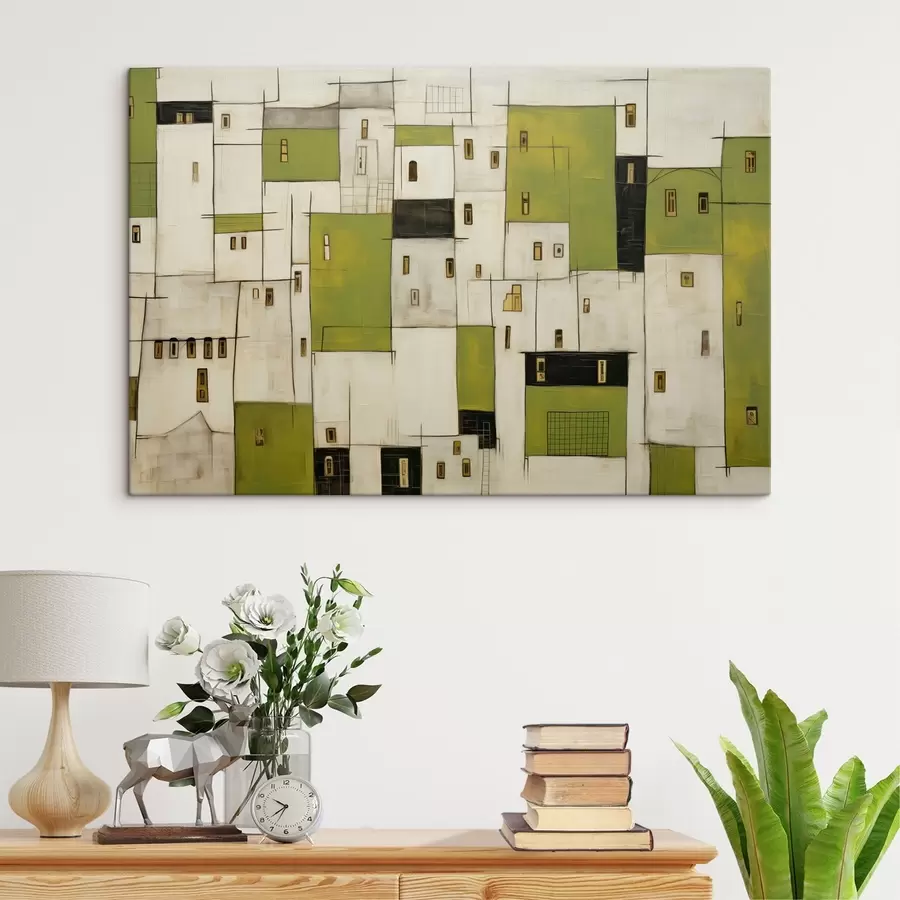 murales de pared Casas abstractas s44582