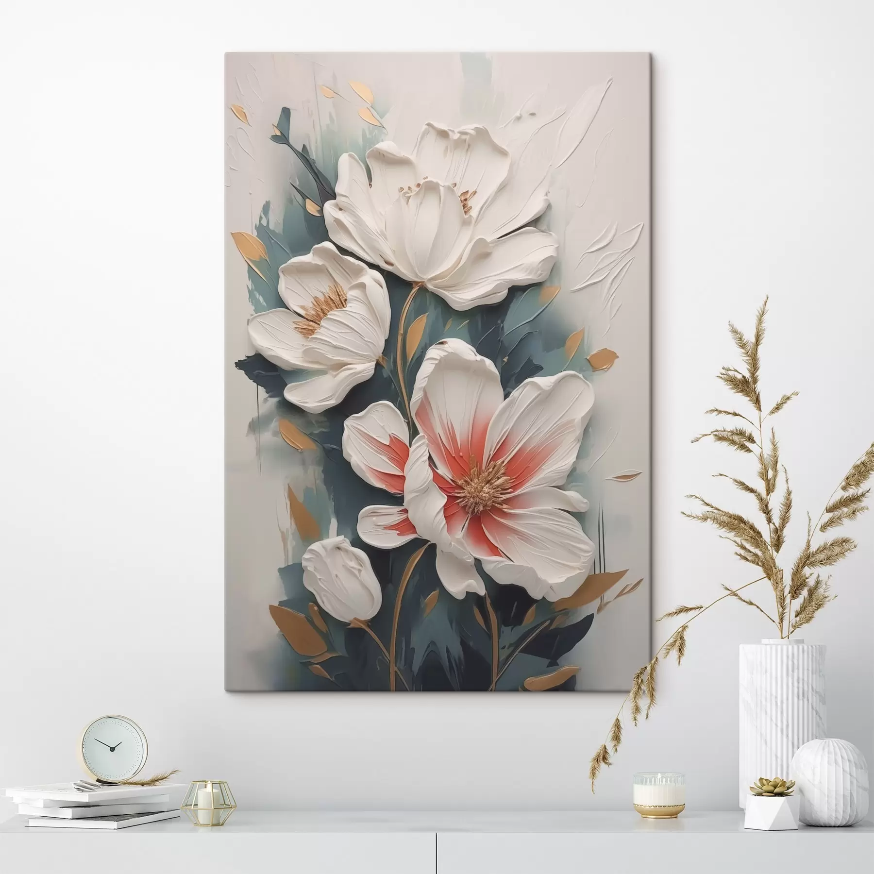 murales de pared flores abstractas s44587