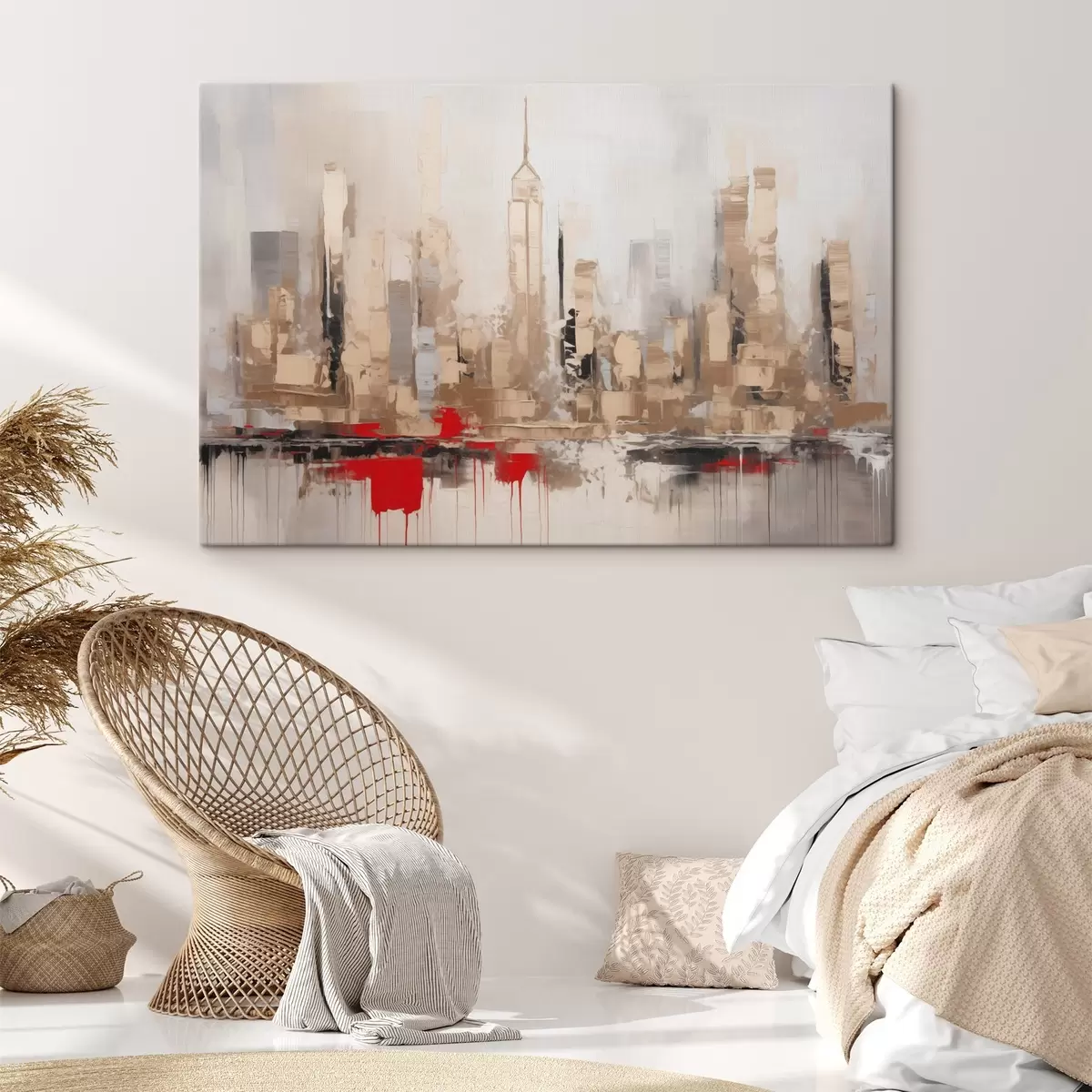 murales de pared Pintura abstracta imitación ciudad s44597