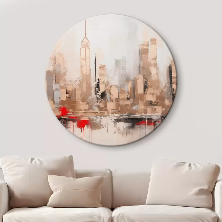 murales de pared Pintura abstracta imitación ciudad r44597