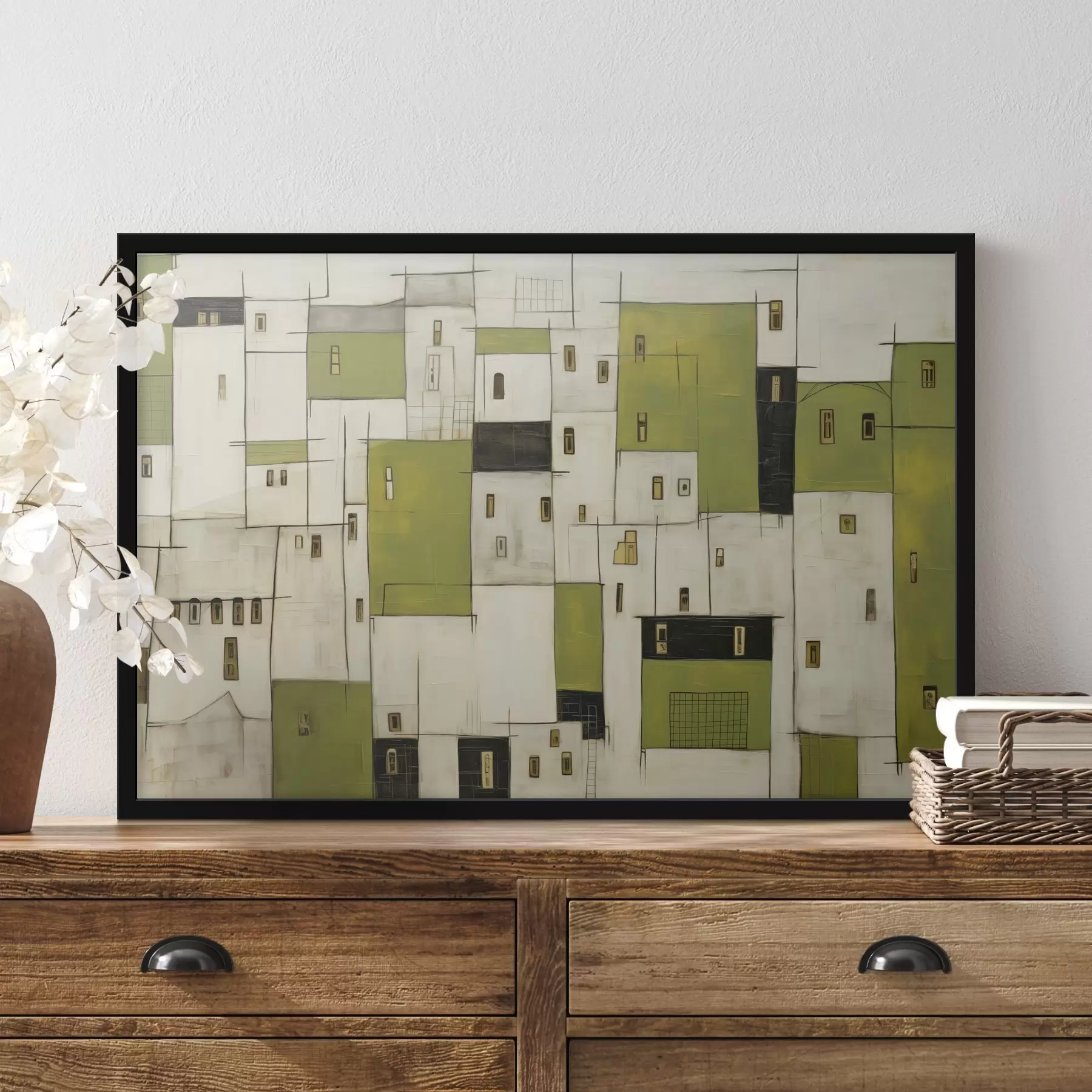 murales de pared Casas abstractas f44582