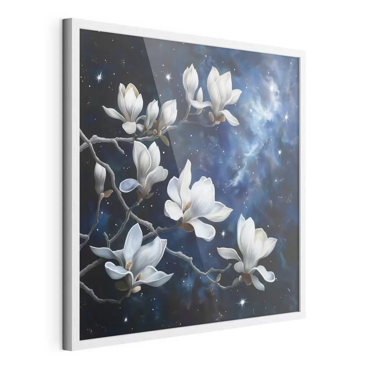 Poster Flores de magnolia contra el cielo f44585
