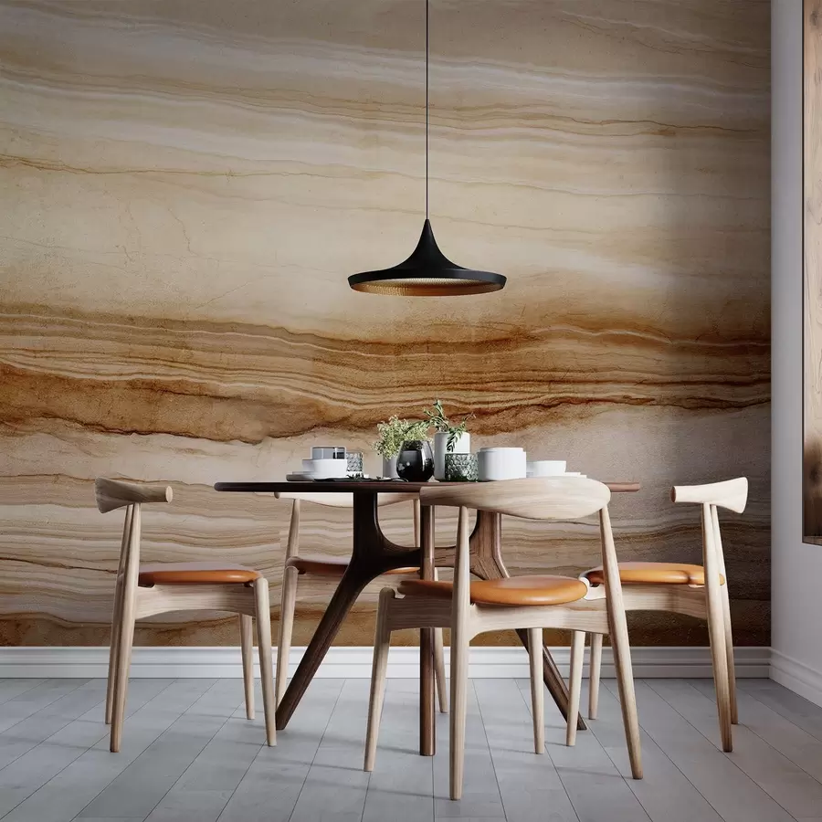 murales de pared Imitación de textura de madera con líneas horizontales, beige y marrón oscuro , estampado natural, tonos tierra suaves w09156