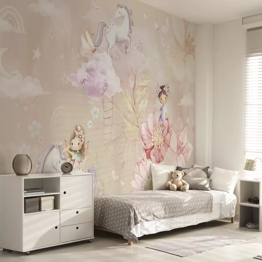 murales de pared Hadas y unicornios w04051