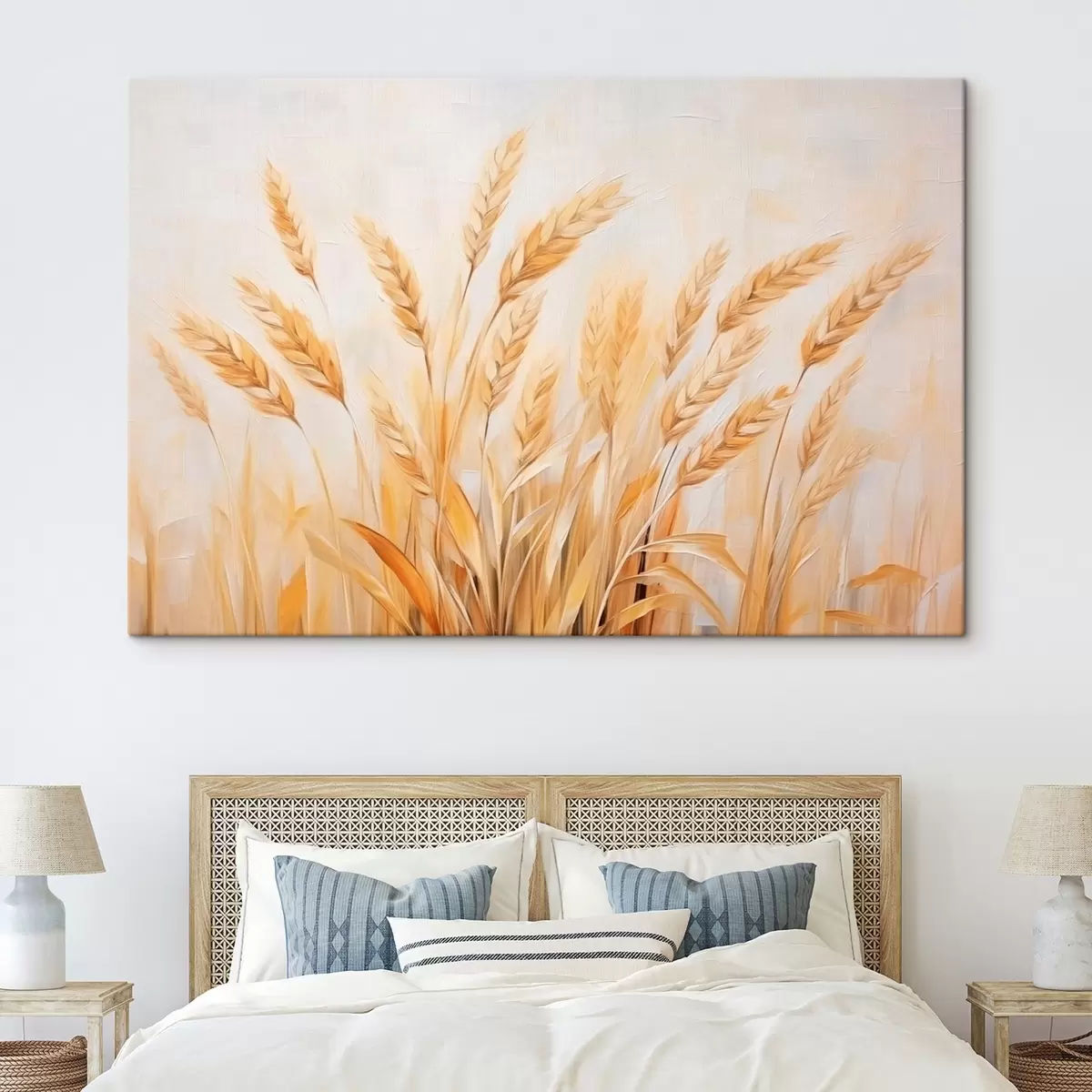murales de pared Pintura imitación de espigas de trigo s44642
