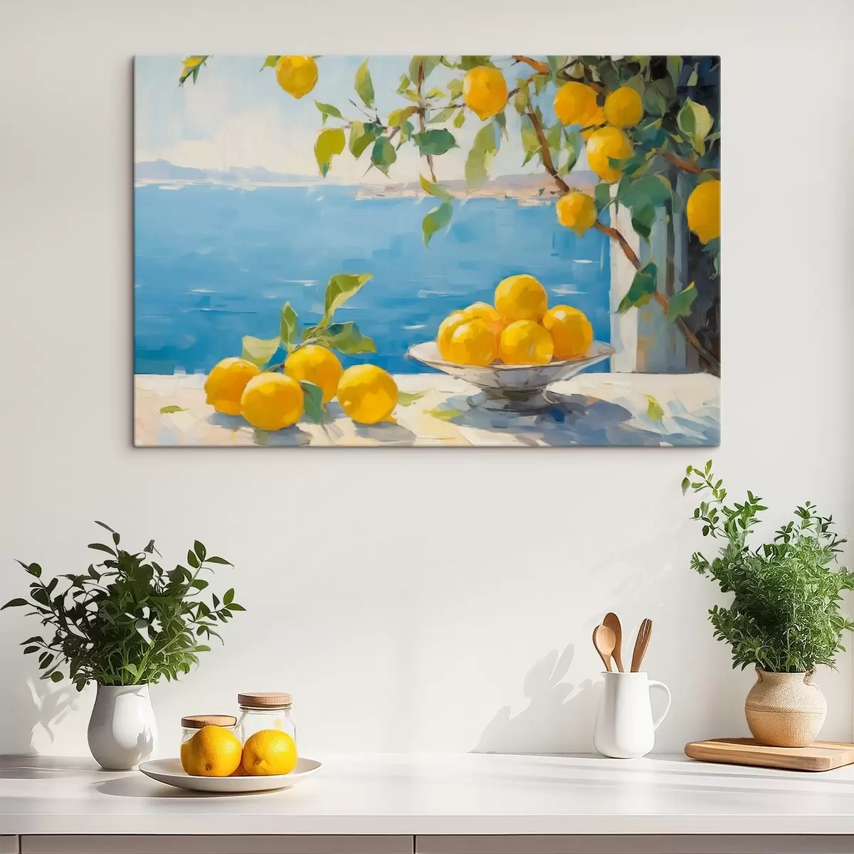 murales de pared Limones contra el mar s44649