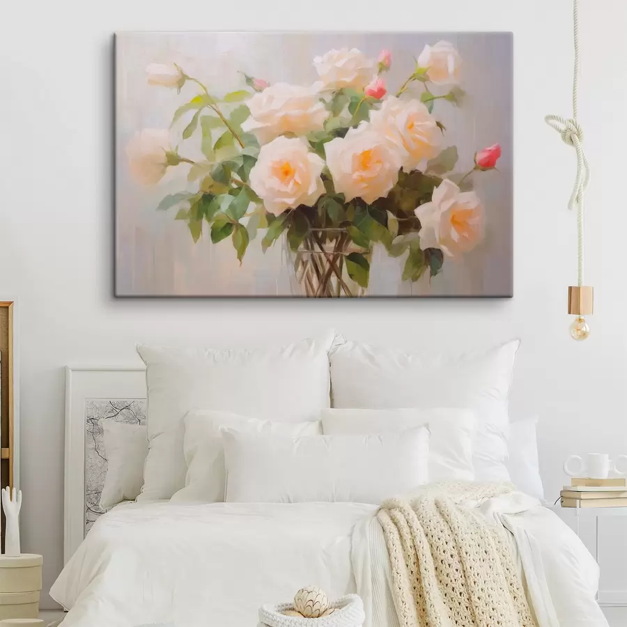 murales de pared Ramo de rosas en jarrón s44652