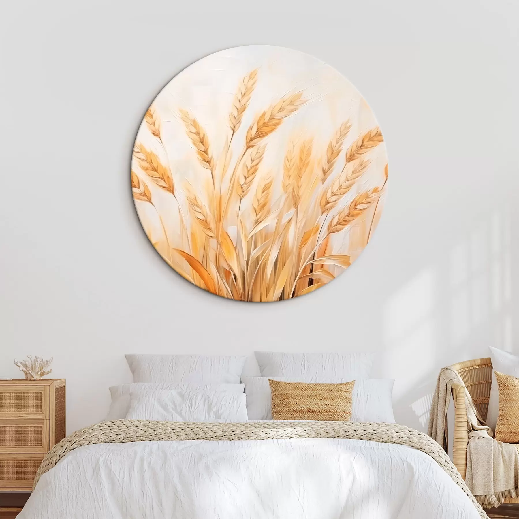 murales de pared Pintura imitación de espigas de trigo r44642