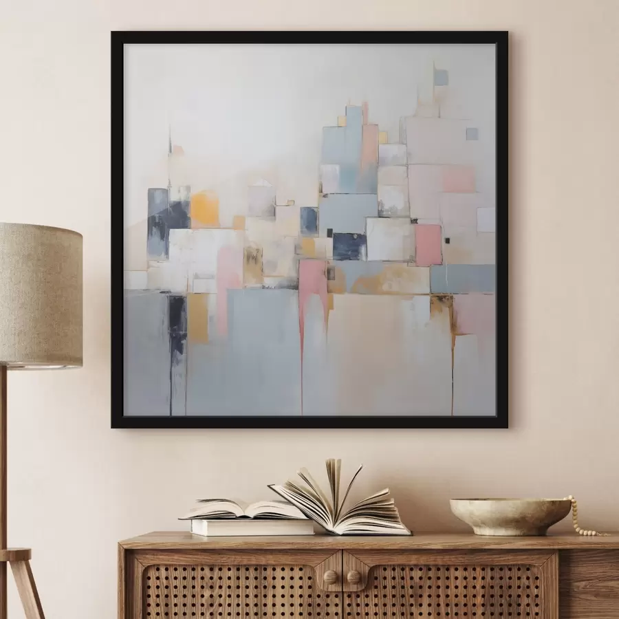 murales de pared Pintura abstracta imitación ciudad f44638