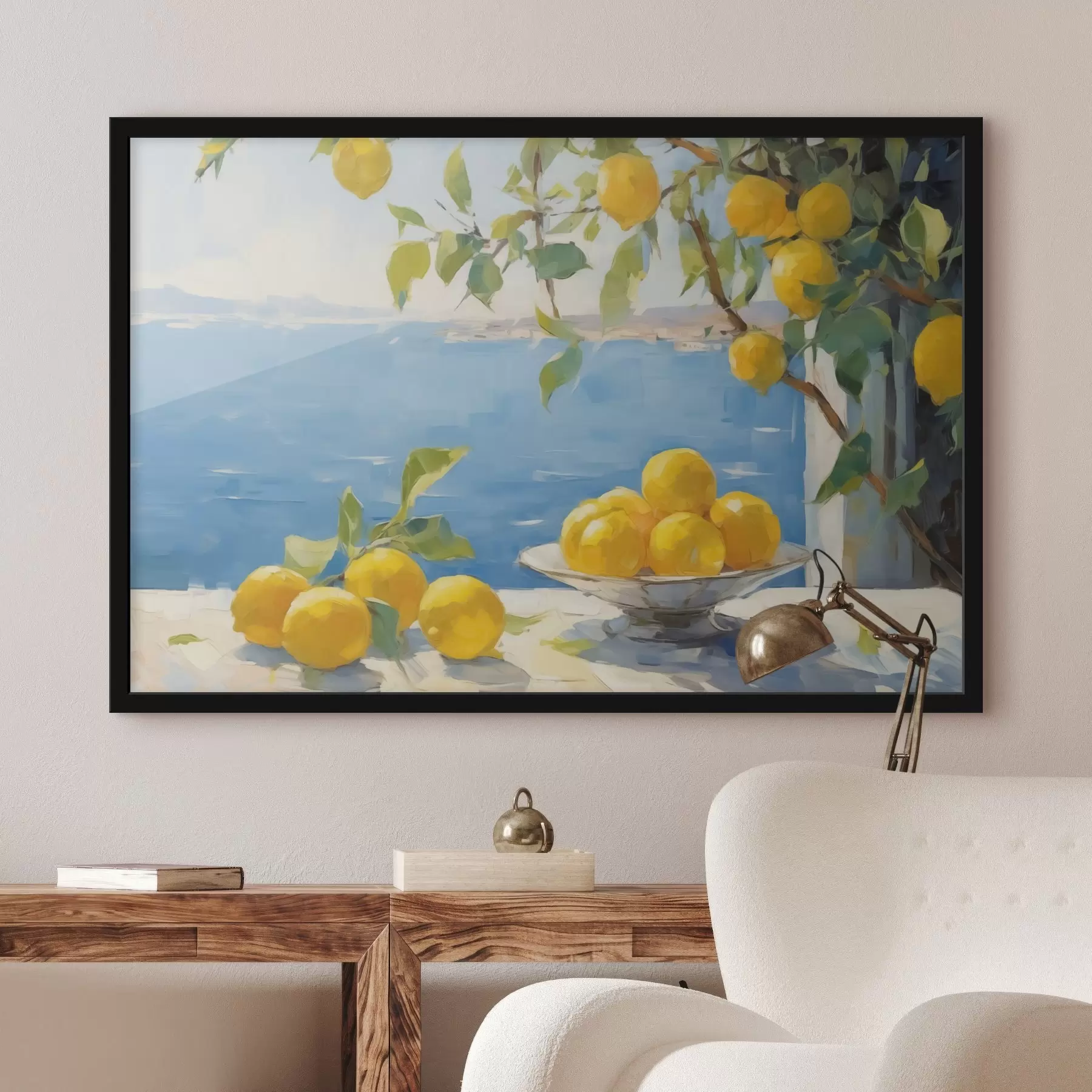 murales de pared Limones contra el mar f44649