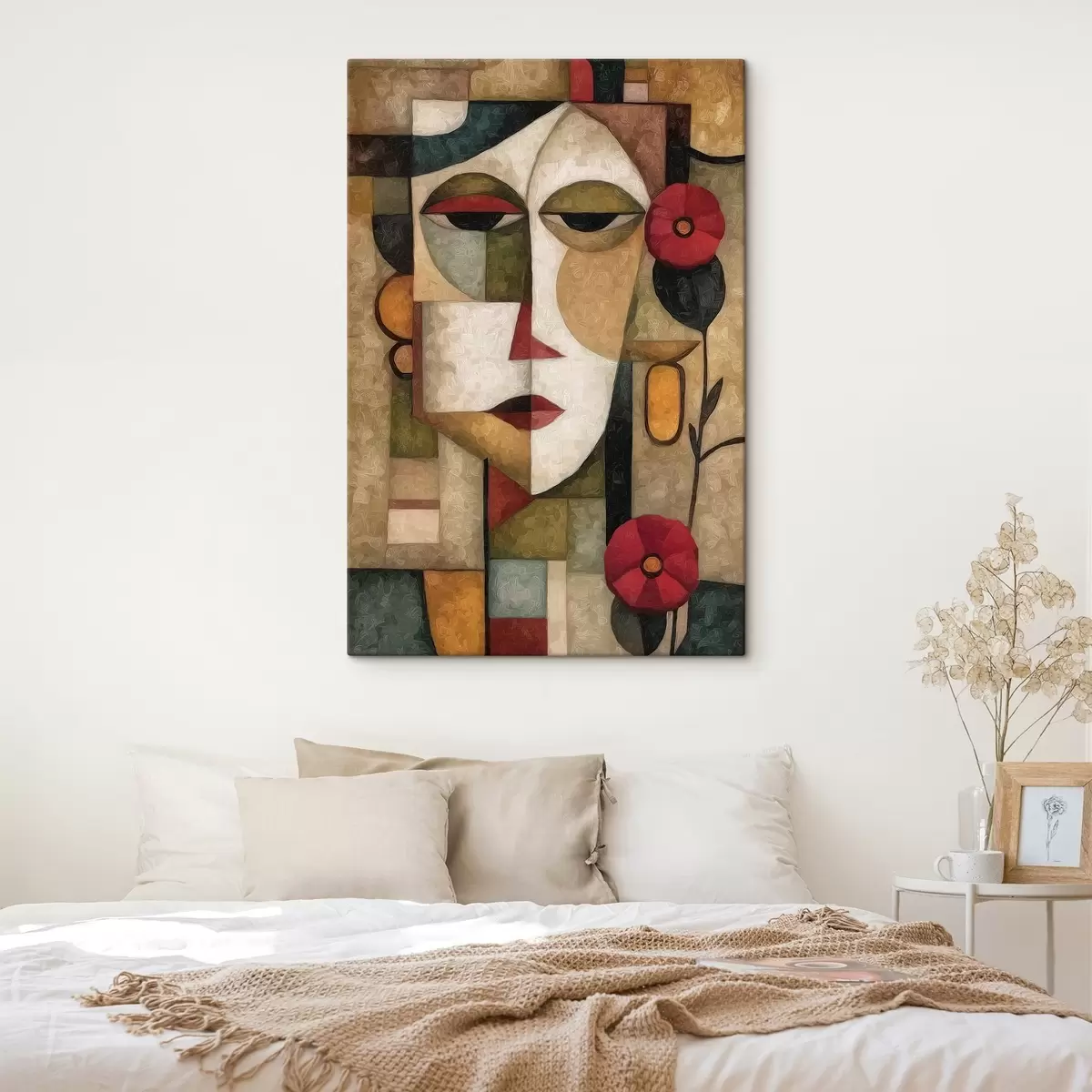 murales de pared Rostro femenino, cubismo s44619