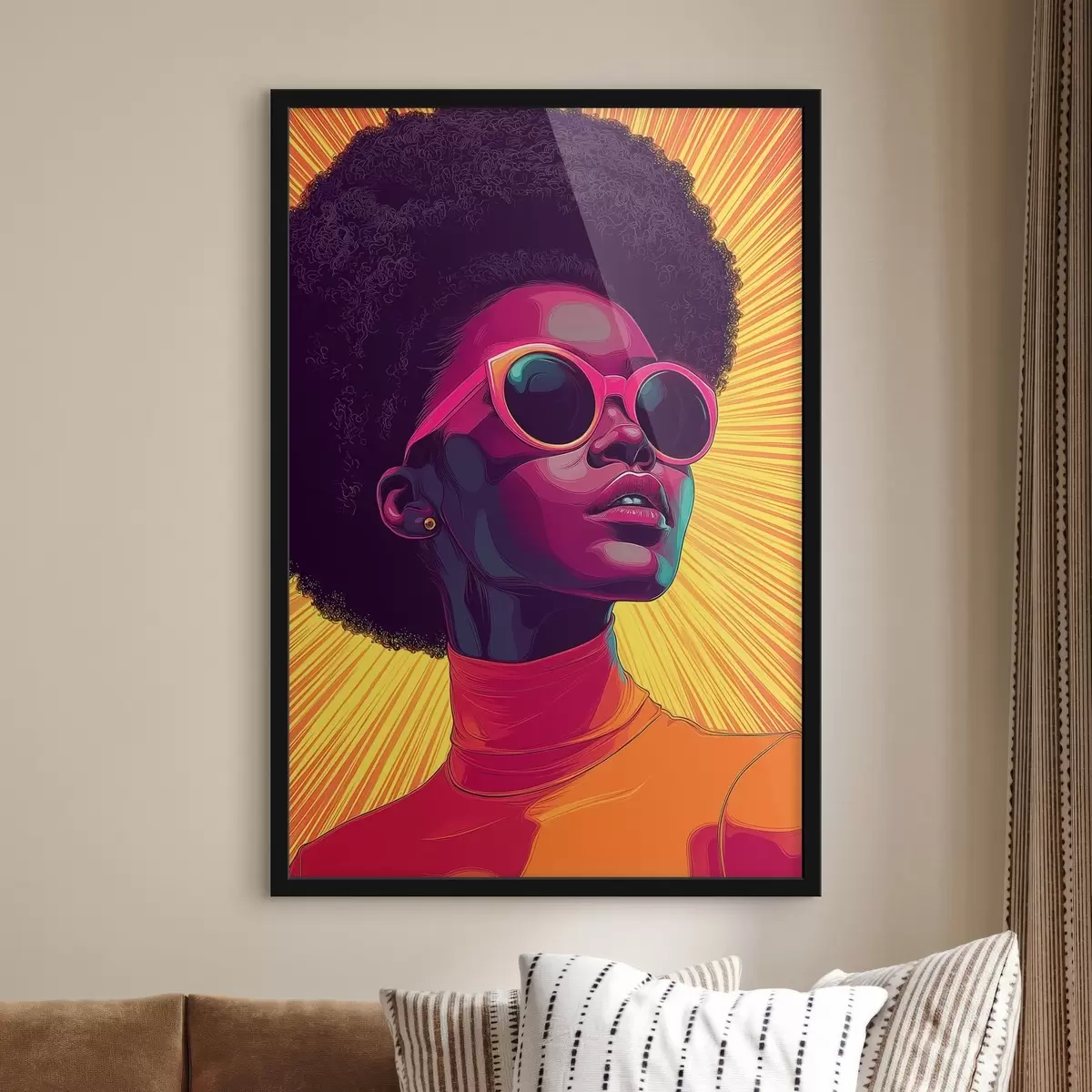 Poster Chica con gafas, arte pop f44620