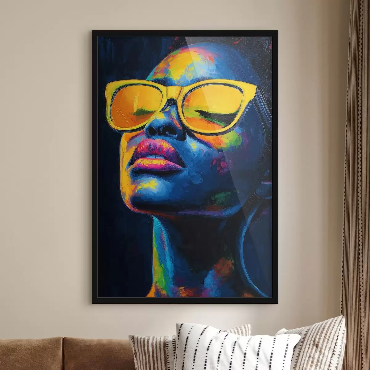 Poster Chica con gafas amarillas f44621