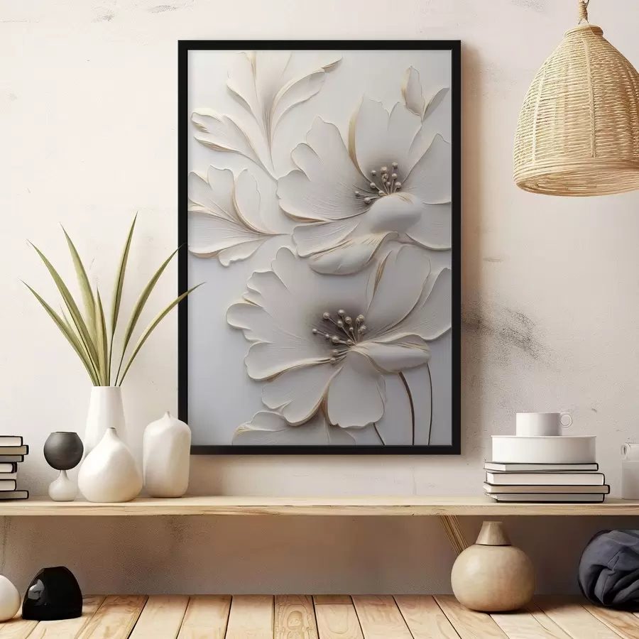 murales de pared Flores en relieve f44627