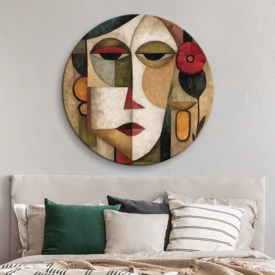 murales de pared Rostro femenino, cubismo r44619