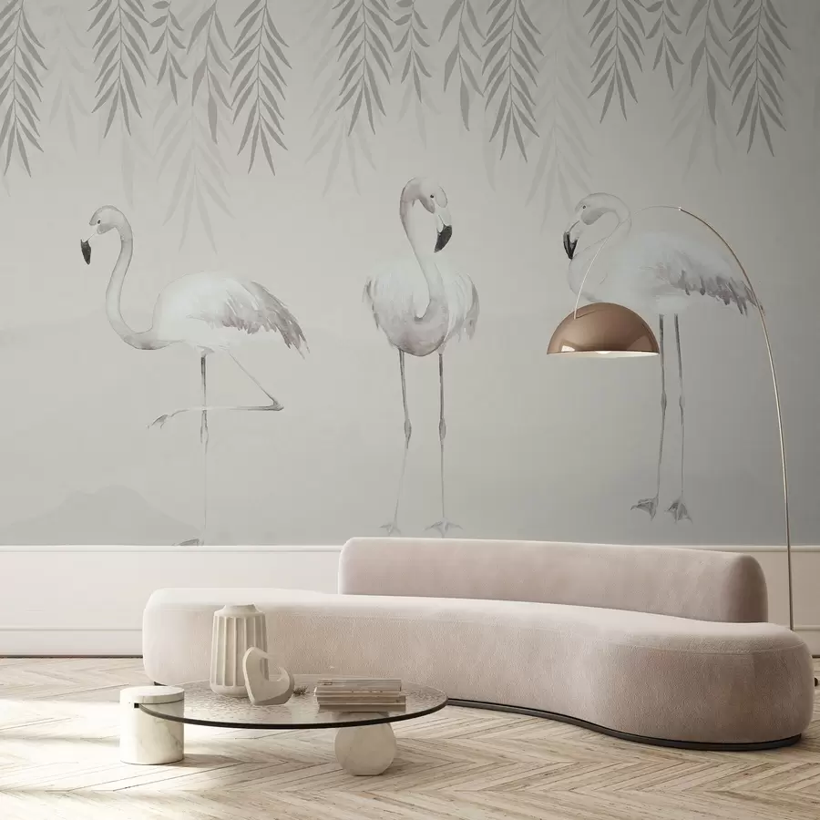 murales de pared Tres flamencos w09168v2