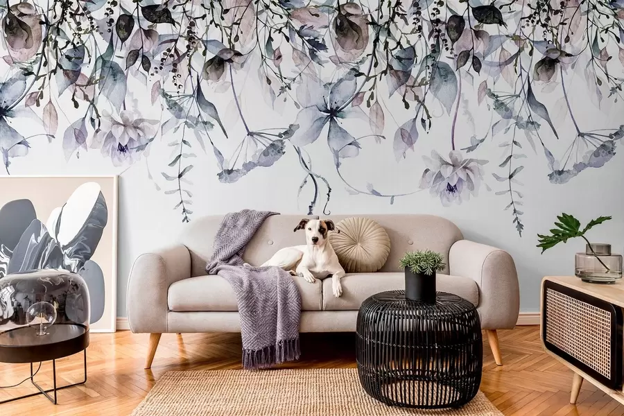 murales de pared Flores dispersas w09170v1